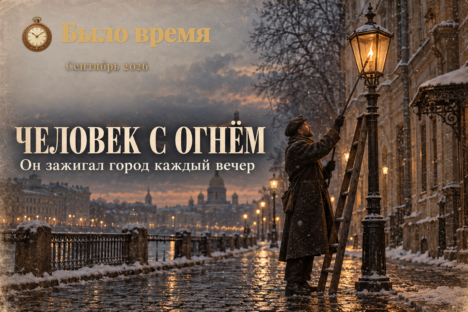 Фонарщик: человек, который каждый вечер зажигал город вручную