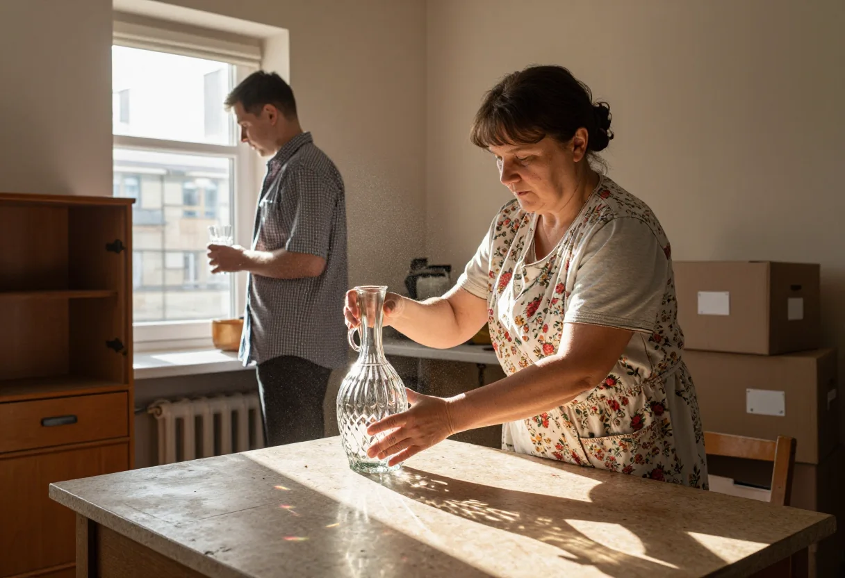 Хрусталь проверяют перед продажей.