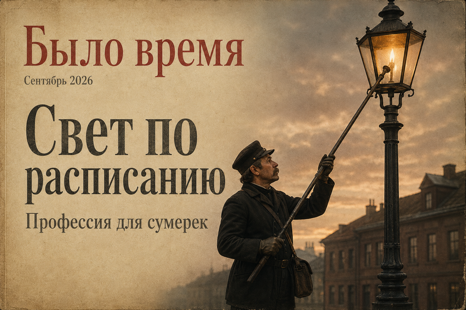 Фонарщик обходил город каждый вечер с лестницей и фитилём — и это была уважаемая государственная должность